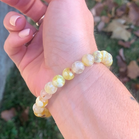 Yellow agate bracelet - Picture 4 of 6
